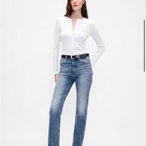 GAP Vintage Slim High-Rise Jeans - Light Blue